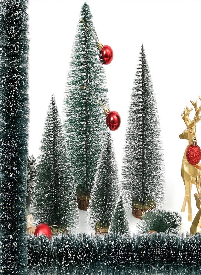 ZTTM Accessories Village Collections Flexible Sisal Hedge Suitable for Rural Scenes, Christmas Village Display, and Snow Scenes DIY Decoration, 4 Packs 12x2x1 inches - Image 4